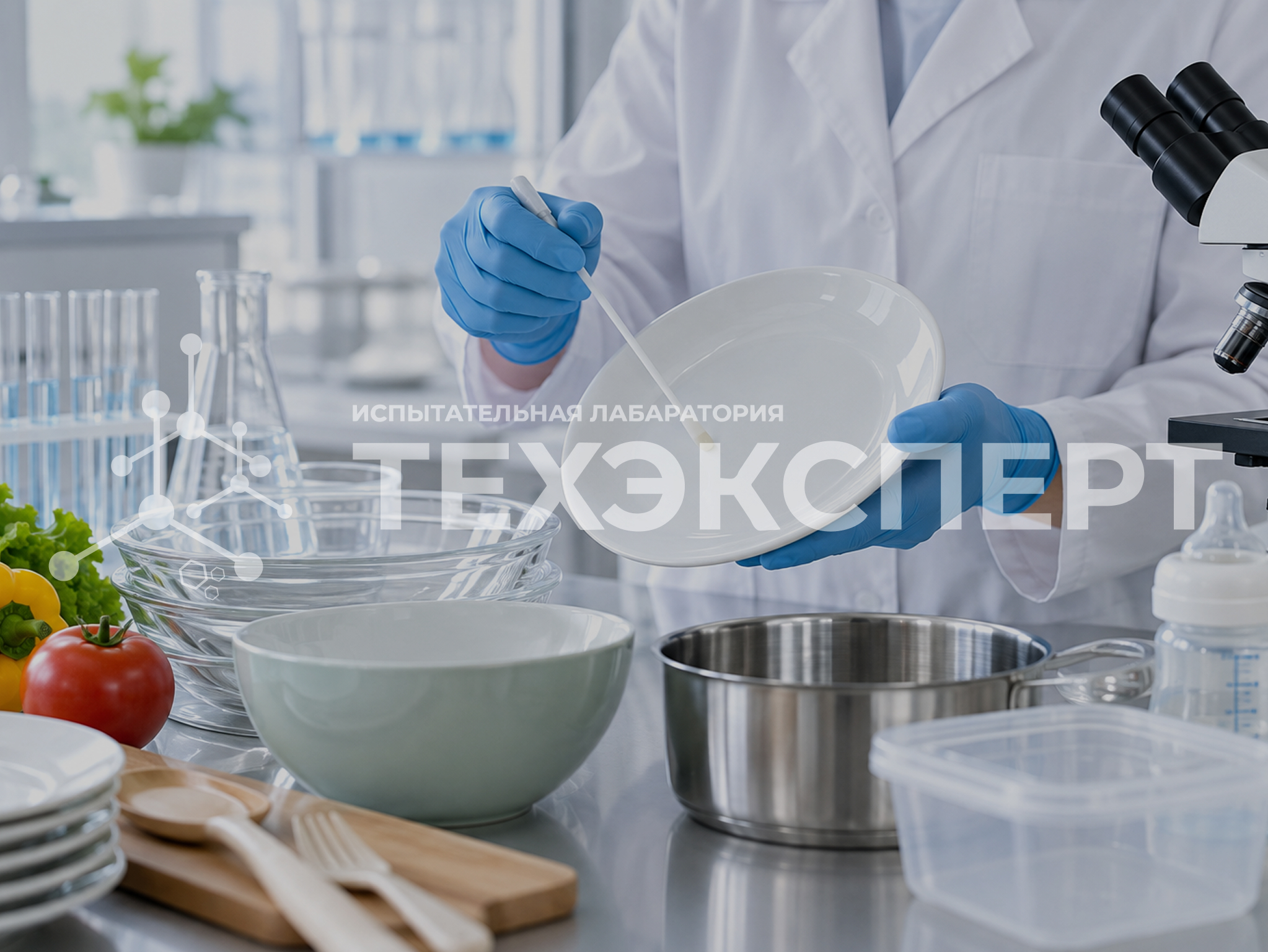 Испытания посуды, контактирующей с пищевыми продуктами: что проверяет лаборатория